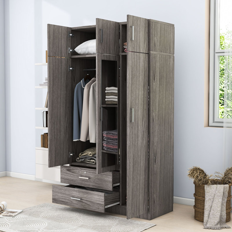 Wayfair grey wardrobe hotsell